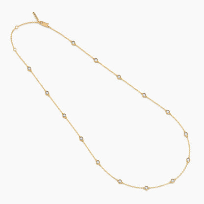 Lab-Grown Dot to Dot Chain Necklace in gold by Ella Stein