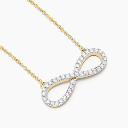 Lab-Grown Infinity Glow Pendant Necklace in gold by Ella Stein