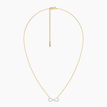 Lab-Grown Infinity Glow Pendant Necklace in gold by Ella Stein