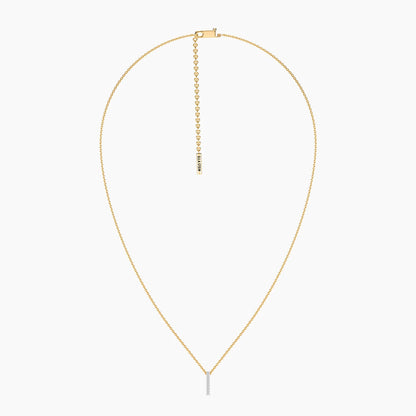 Lab-Grown Classic Bar Pendant Necklace in gold by Ella Stein