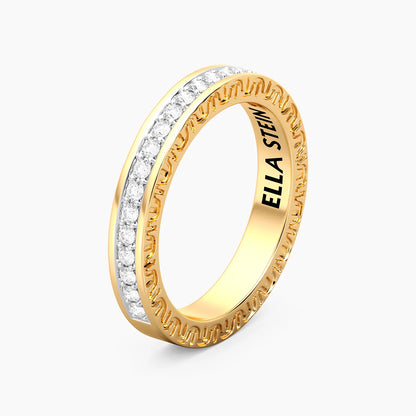 Lab Grown Eternity Diamond Band Ring in gold (size 8) by Ella Stein