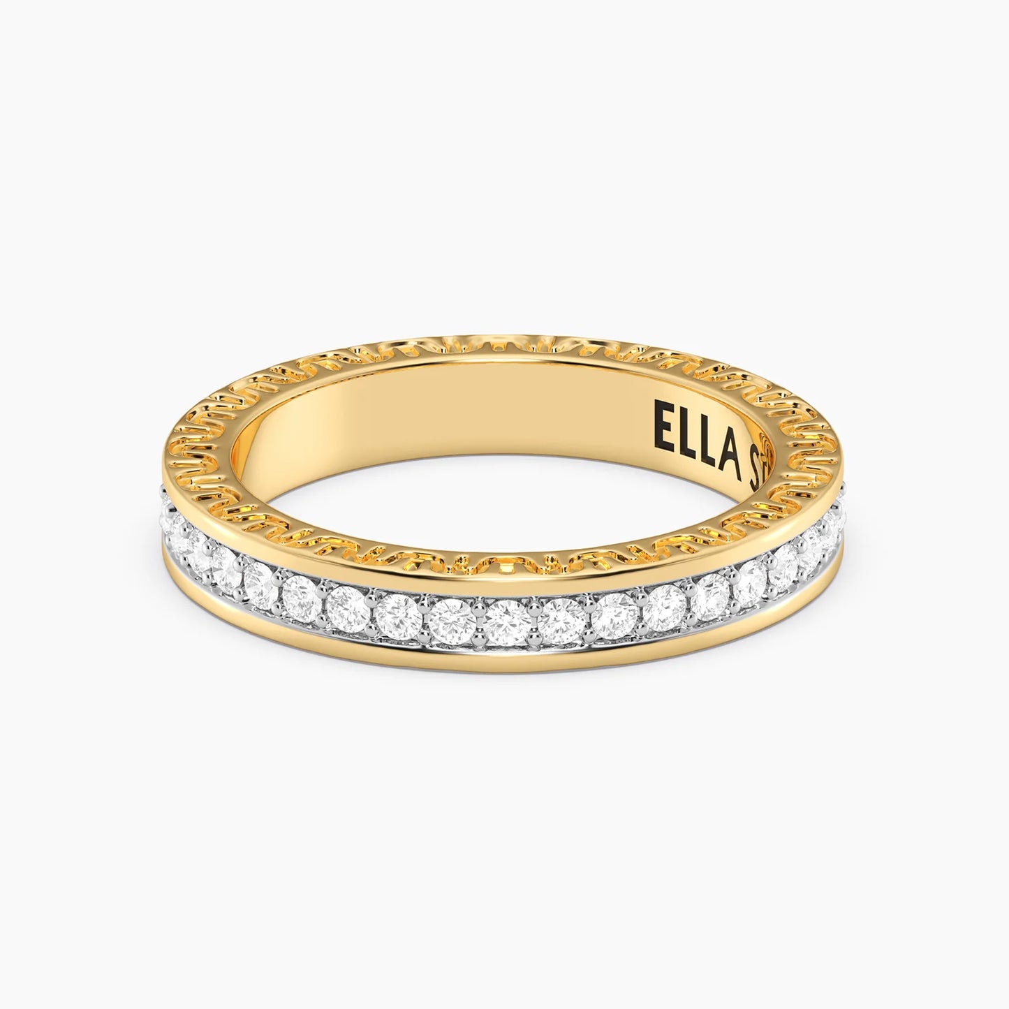 Lab Grown Eternity Diamond Band Ring in gold (size 6) by Ella Stein