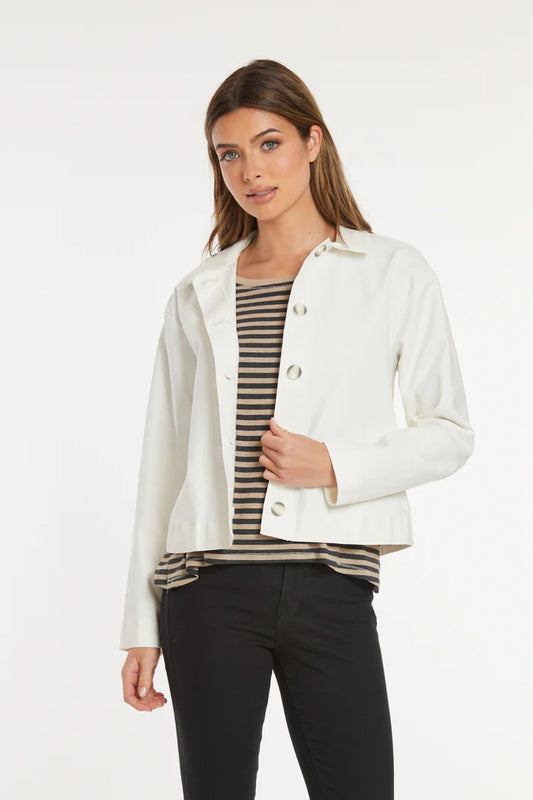 Long Sleeve Swing Jacket in natural denim by Mododoc