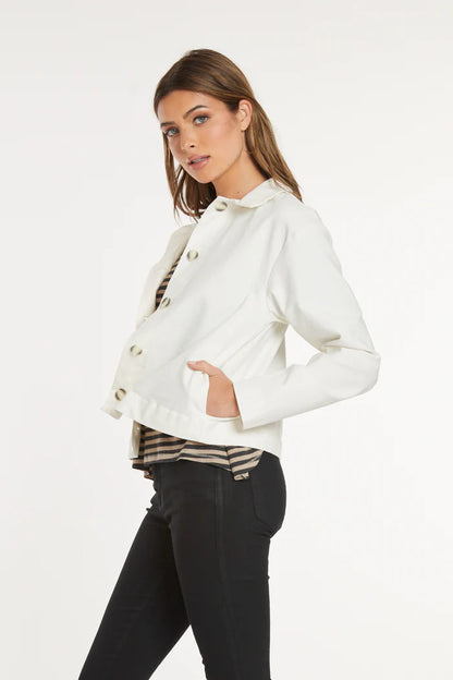 Long Sleeve Swing Jacket in natural denim by Mododoc