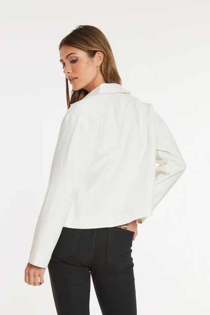 Long Sleeve Swing Jacket in natural denim by Mododoc