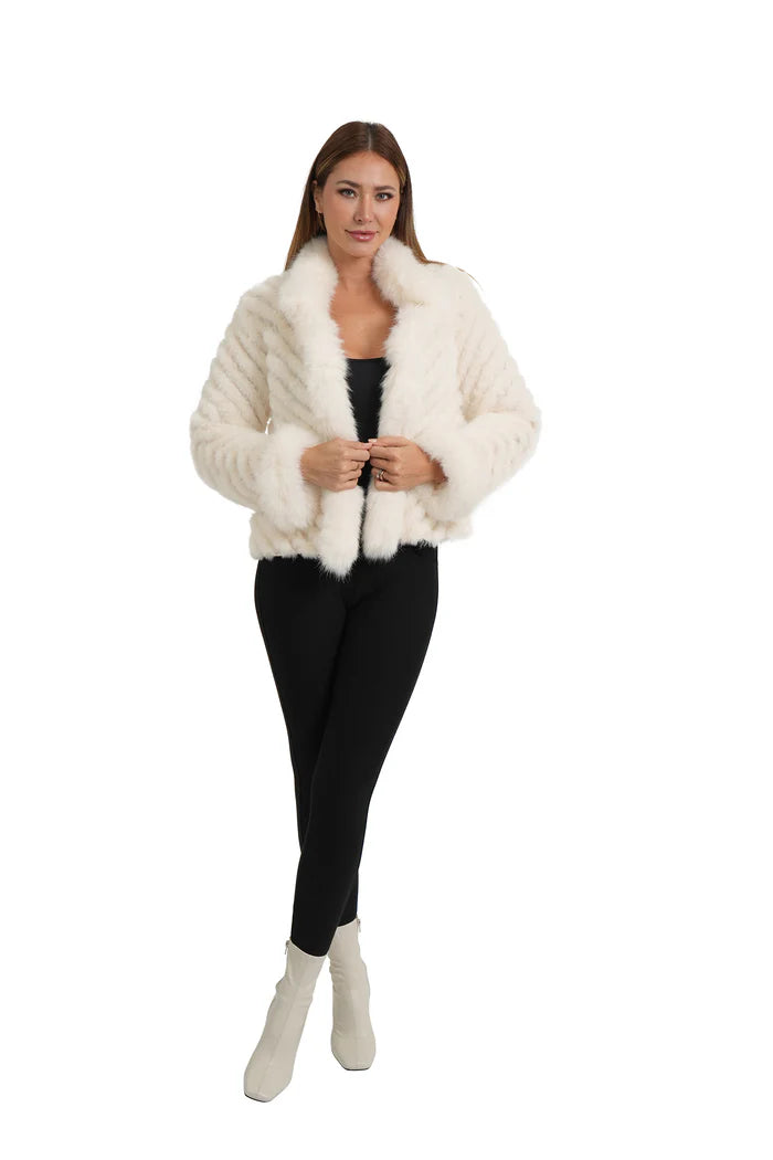 Meghan Reversible Jacket in cream by Lovetoken