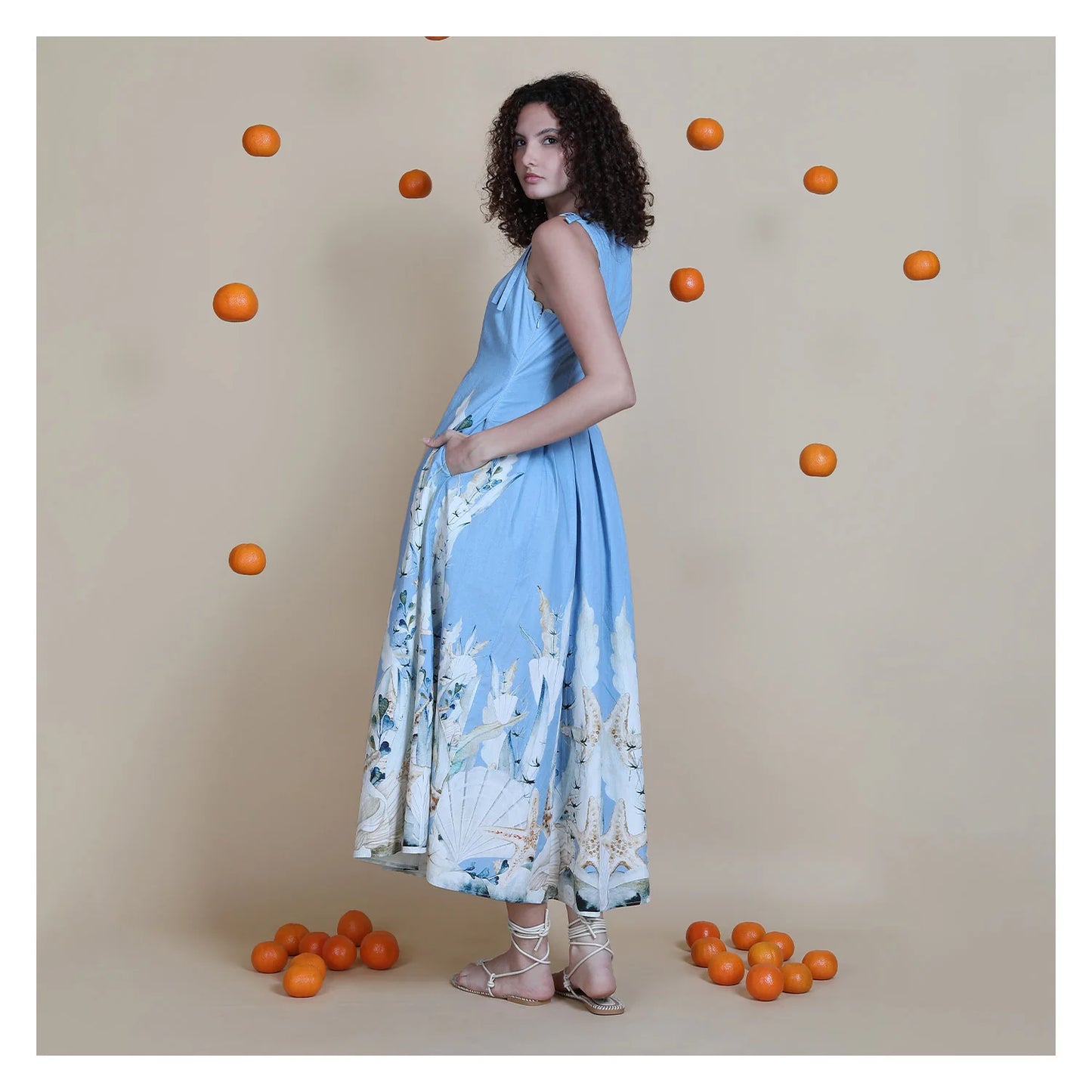blank london lacerta dress back view detail