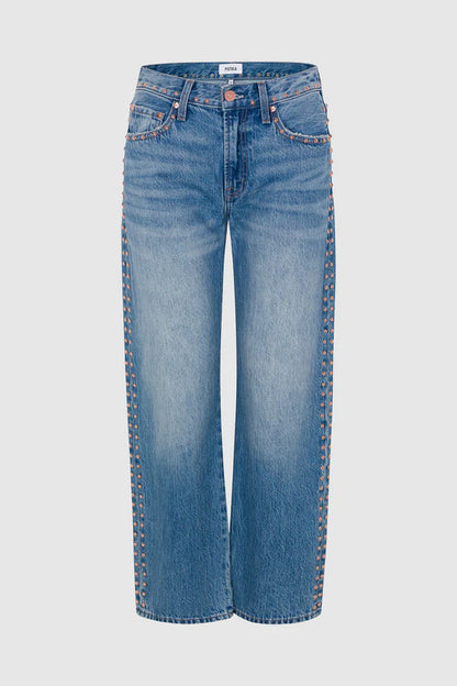 Lexi Mid Rise Bowed Straight Leg Jean in star studded by Pistola