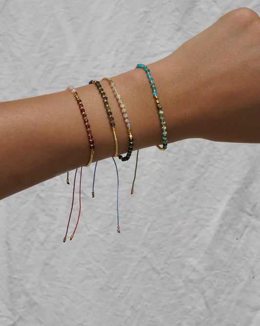 Loanida African Turquoise & Apatite Bracelet in gold by Kozakh