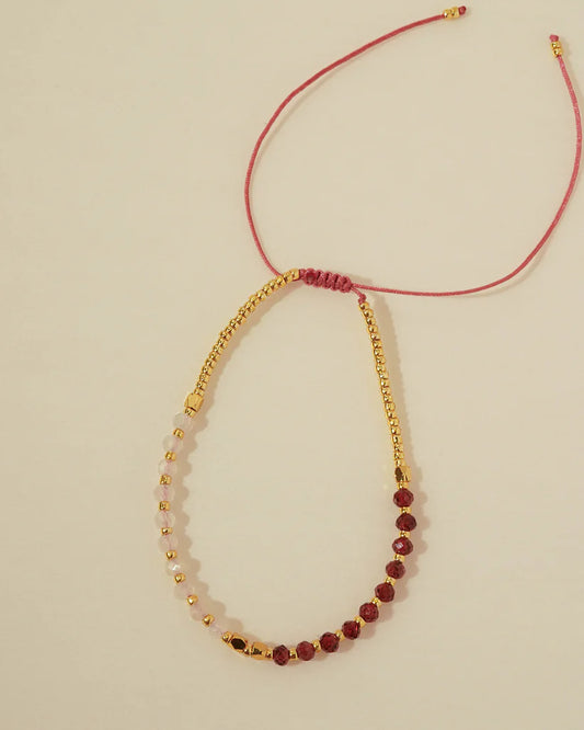 Loanida Garnet & Pink Tourmaline Bracelet in gold by Kozakh