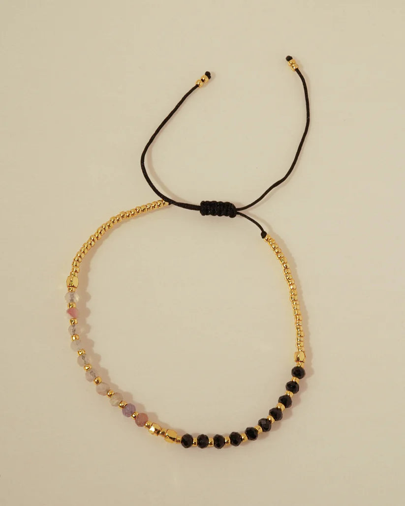 Loanida Spinel & Pink Tourmaline Bracelet in gold by Kozakh