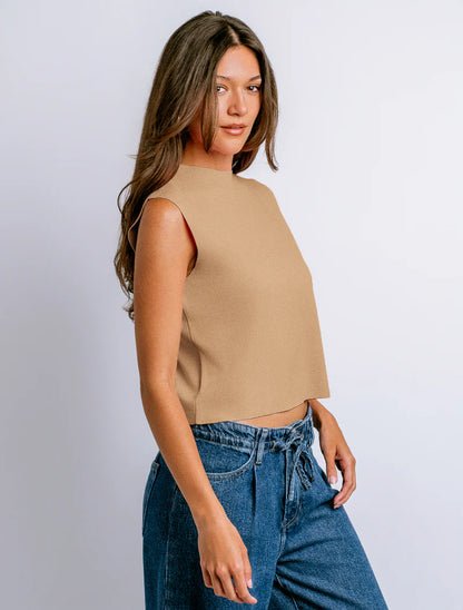 Betty Solid Top in milk tea by Kerisma