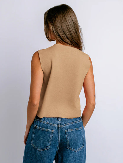 Betty Solid Top in milk tea by Kerisma