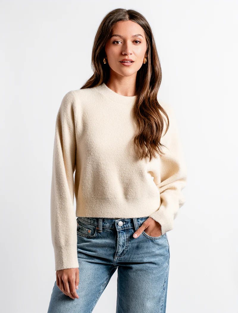 Carrara Solid Sweater in ecru by Kerisma
