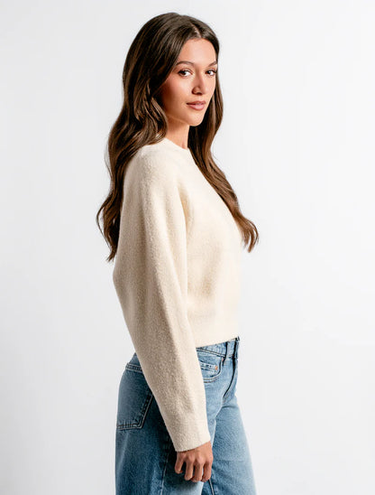 Carrara Solid Sweater in ecru by Kerisma