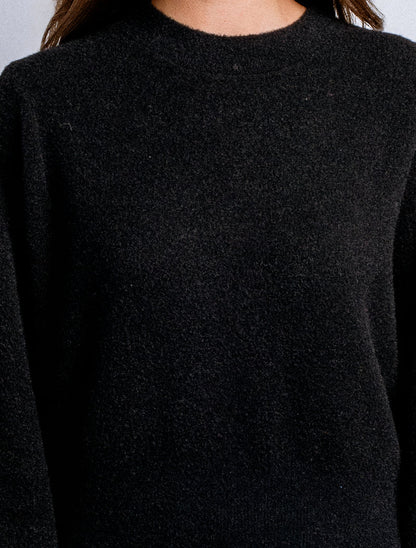 Carrara Solid Sweater in black by Kerisma