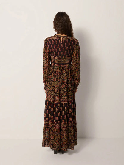 Andrea Maxi Dress in artemisia anguria by Maison Hotel