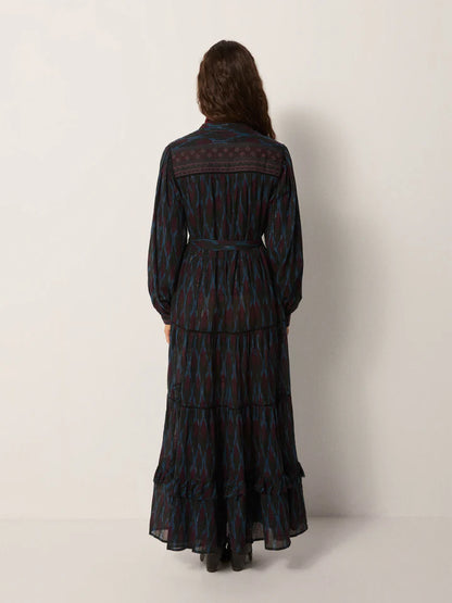 Ciro Maxi Dress in firework ocean by Maison Hotel