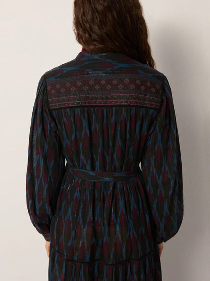 Ciro Maxi Dress in firework ocean by Maison Hotel