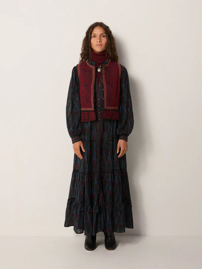 Ciro Maxi Dress in firework ocean by Maison Hotel