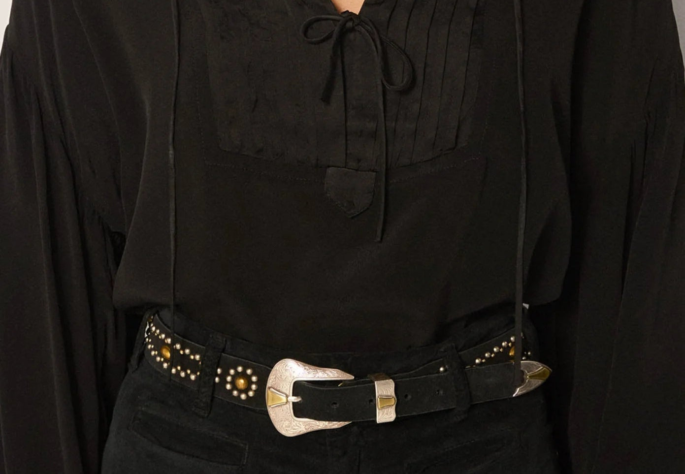 Bandido Pancho Belt in onix by Maison Hotel