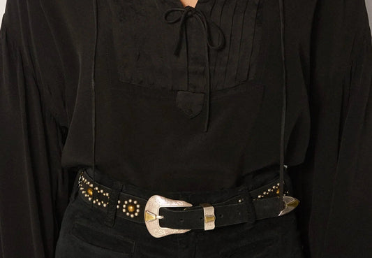 Bandido Pancho Belt in onix by Maison Hotel