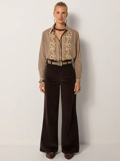 Bebo Blouse in cohiba tobbaco by Maison Hotel