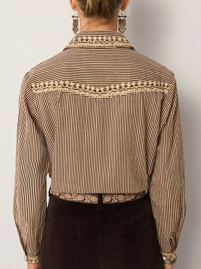 Bebo Blouse in cohiba tobbaco by Maison Hotel
