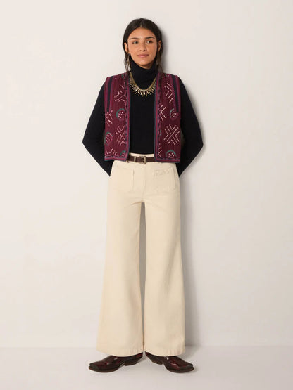 Natalie Vest in wine amethyst by Maison Hotel