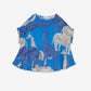 Printed Short Sleeve Blouse in blue by Ottod'ame