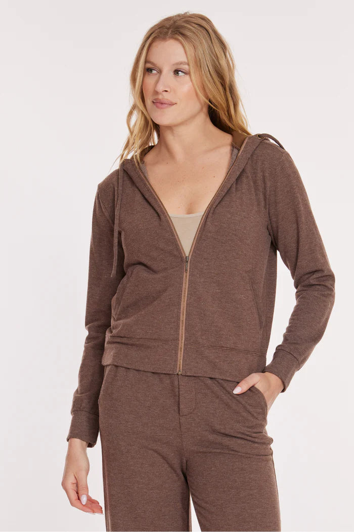 Long Sleeve Cropped Hoodie in sugar glaze by Mododoc