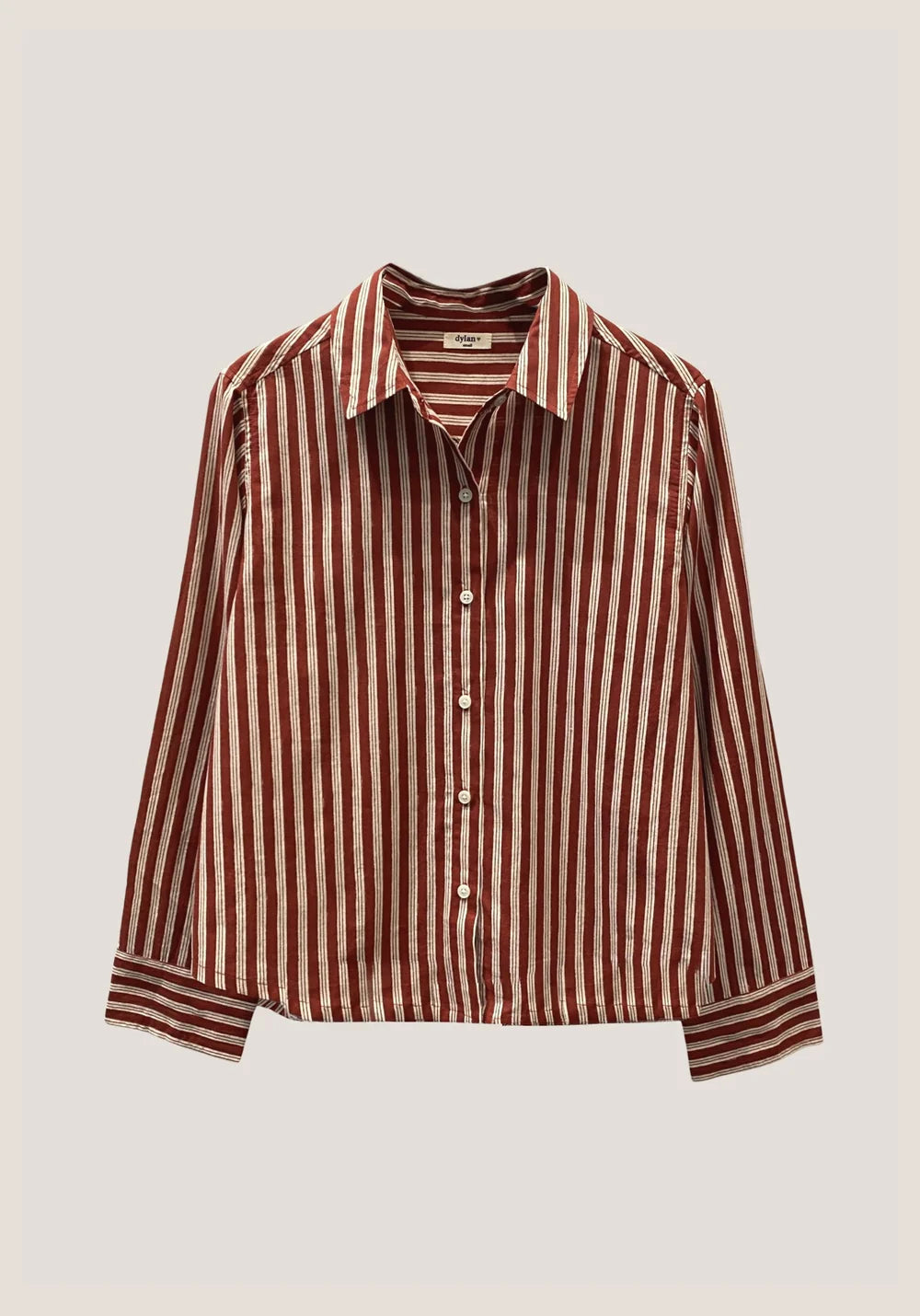 Margo Stripe Shirt in red by Dylan