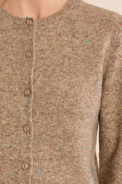 Basic Cardigan in camel by Molly Bracken