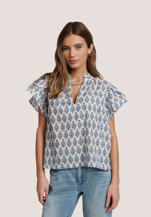 Mira Top In Blue by Dylan