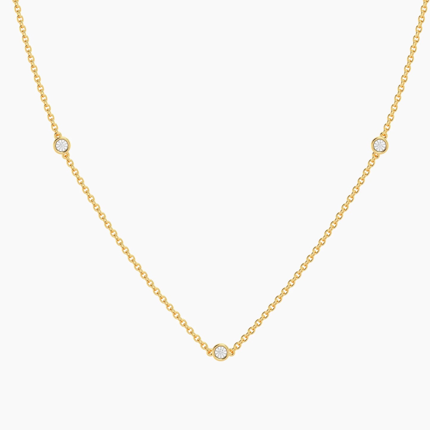 Dot-To-Dot Chain Necklace in gold by Ella Stein
