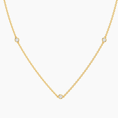Dot-To-Dot Chain Necklace in gold by Ella Stein