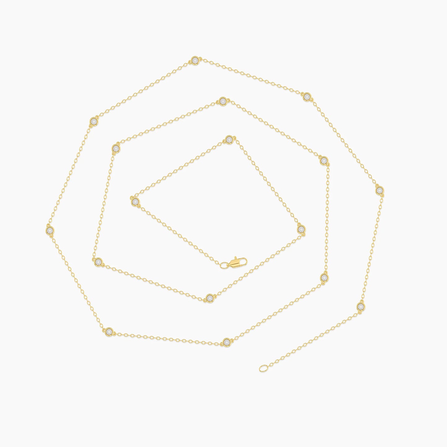 Dot-To-Dot Chain Necklace in gold by Ella Stein