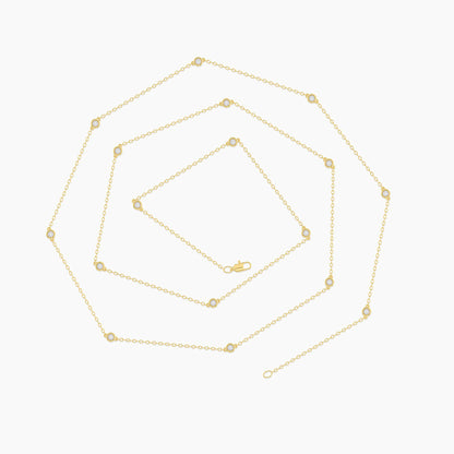 Dot-To-Dot Chain Necklace in gold by Ella Stein