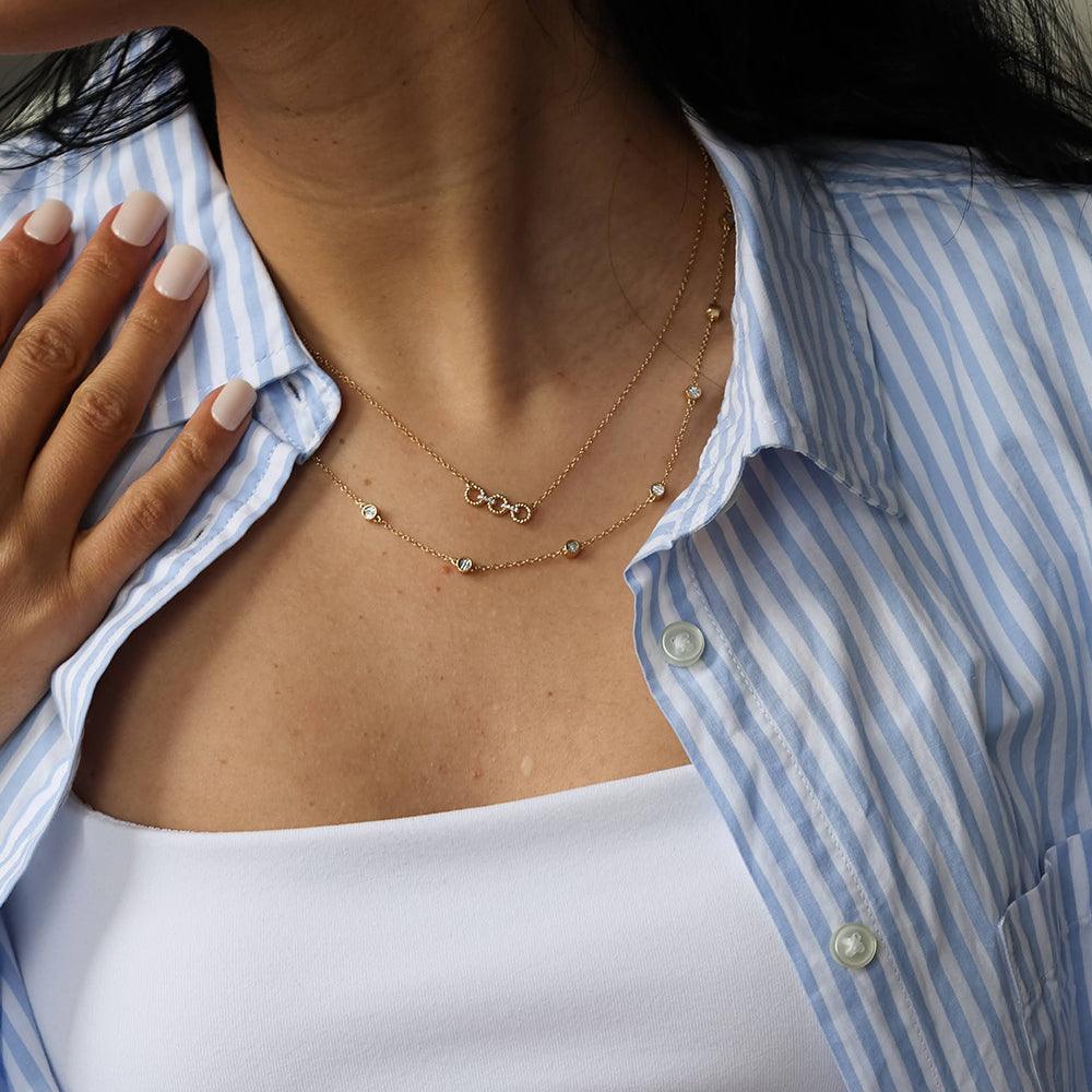 In the Loop Chain Necklace in gold by Ella Stein