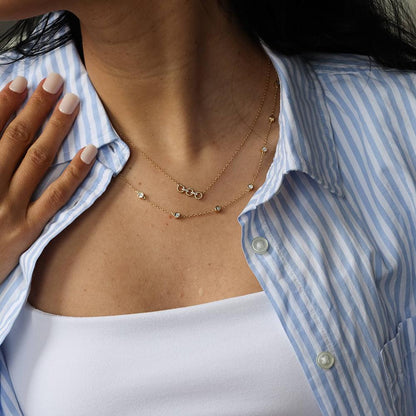 In the Loop Chain Necklace in gold by Ella Stein