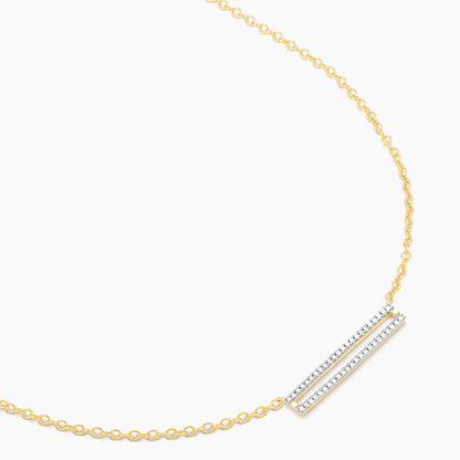 Set the Bar Pendant Necklace in gold by Ella Stein