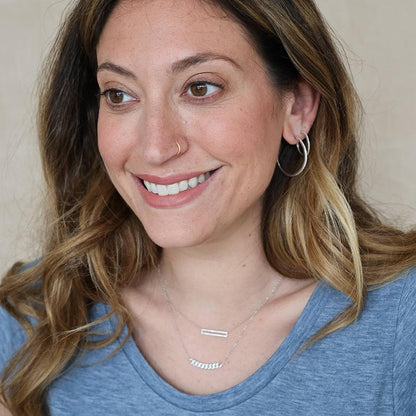 Set the Bar Pendant Necklace in gold by Ella Stein