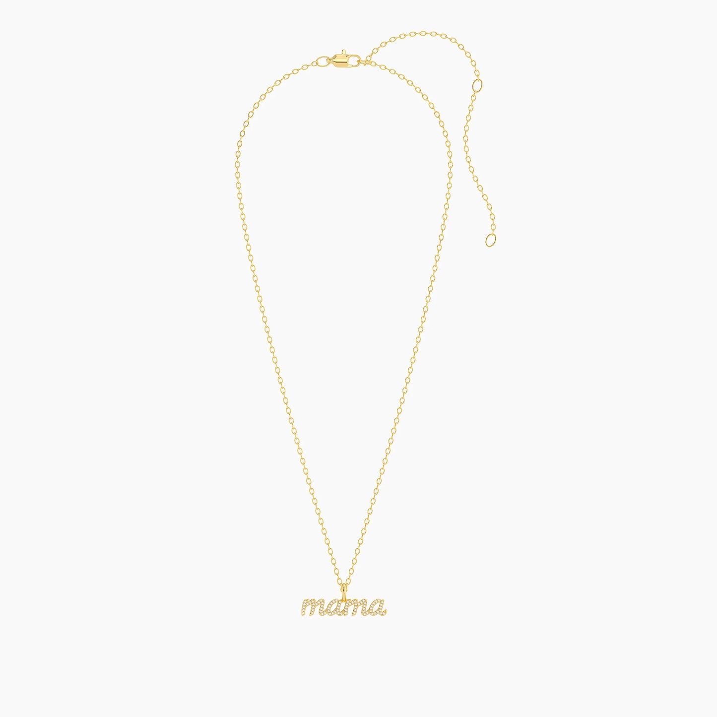 Love You Mama on Pendant Necklace in gold by Ella Stein