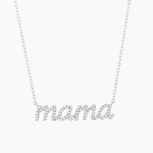 Love You Mama Pendant Necklace in silver by Ella Stein
