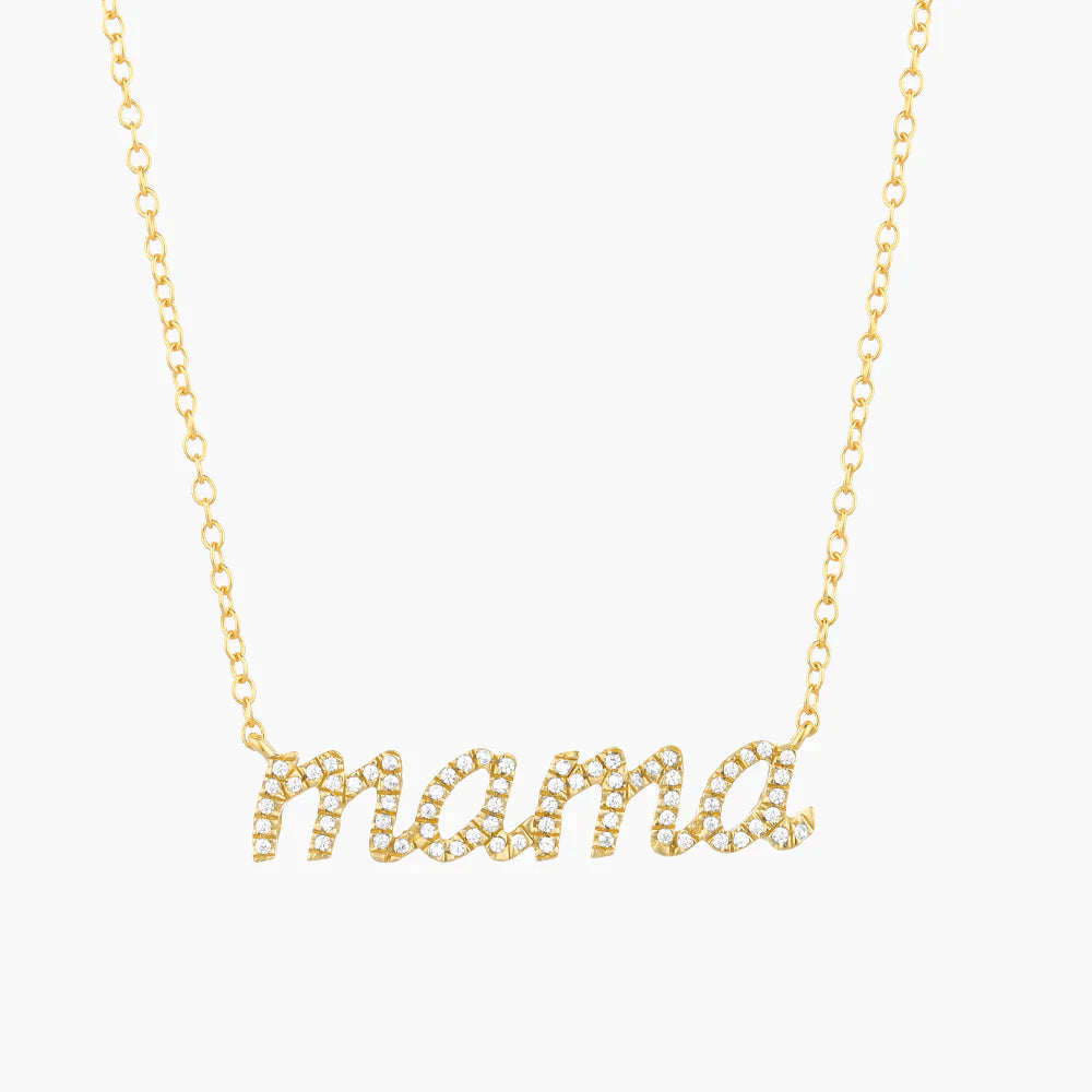 Love You Mama Pendant Necklace in gold by Ella Stein