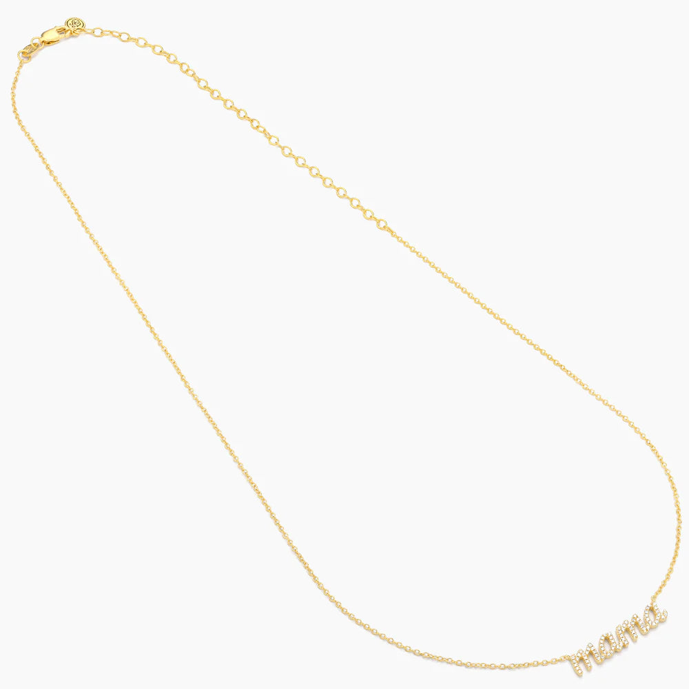 Love You Mama Pendant Necklace in gold by Ella Stein