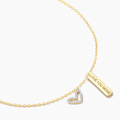 I Love You More Pendant Necklace in gold by Ella Stein