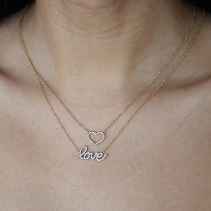 Love is Love Pendant Necklace in gold by Ella Stein