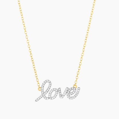 Love is Love Pendant Necklace in gold by Ella Stein
