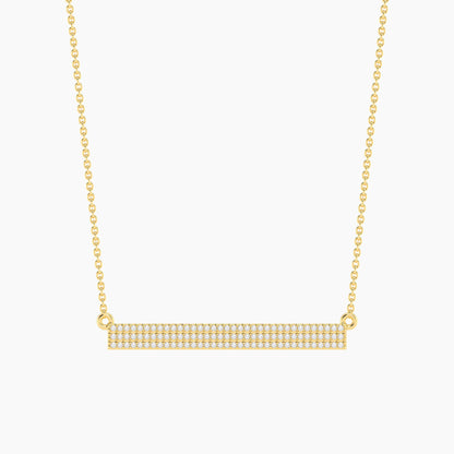 Tell Me Straight Pendant Necklace in gold by Ella Stein